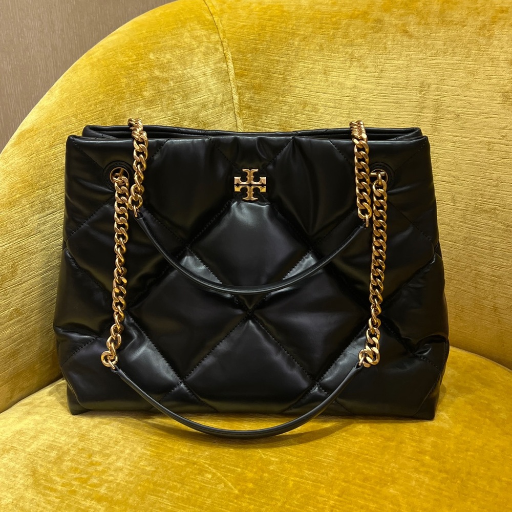 NWT Tory Burch
Kira Diamond-Quilted Leather Tote Bag